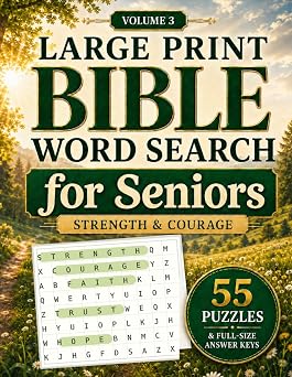 Large Print Bible Word Search for Seniors: Faith & Encouragement by Clayton Blackshear — paperback cover