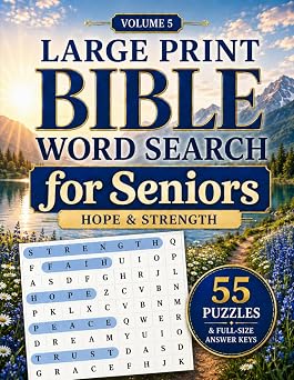 Large Print Bible Word Search for Seniors: Hope & Strength by Clayton Blackshear — paperback cover