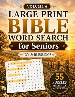 Large Print Bible Word Search for Seniors: Joy & Blessings by Clayton Blackshear — paperback cover
