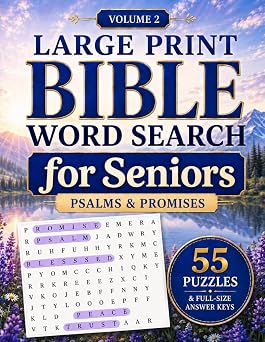 Large Print Bible Word Search for Seniors: Psalms & Promises by Clayton Blackshear — paperback cover
